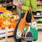 Personalized Ivory Coast Independence Day Grocery Bag Ornithogalum Arabicum Happy 64 Years Anniversary