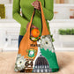 Personalized Ivory Coast Independence Day Grocery Bag Ornithogalum Arabicum Happy 64 Years Anniversary
