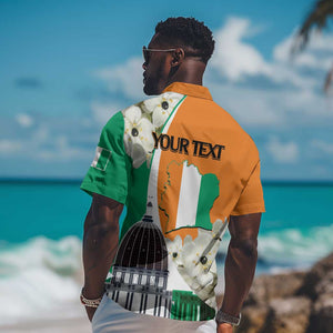 Personalized Ivory Coast Independence Day Hawaiian Shirt Ornithogalum Arabicum Happy 64 Years Anniversary