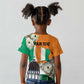 Personalized Ivory Coast Independence Day Kid T shirt Ornithogalum Arabicum Happy 64 Years Anniversary