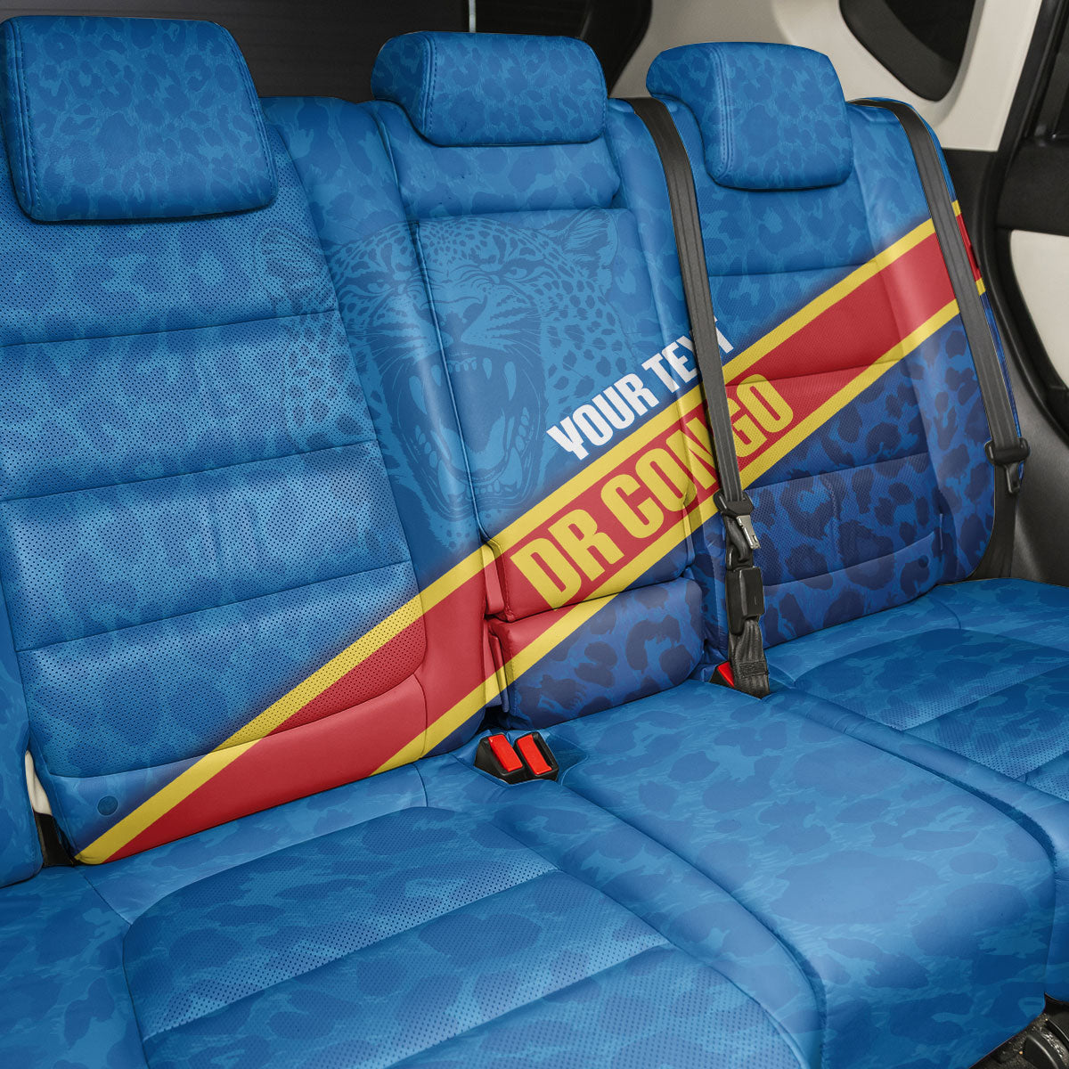 DR Congo Basketball Custom Back Car Seat Cover 2026 Go Leopards