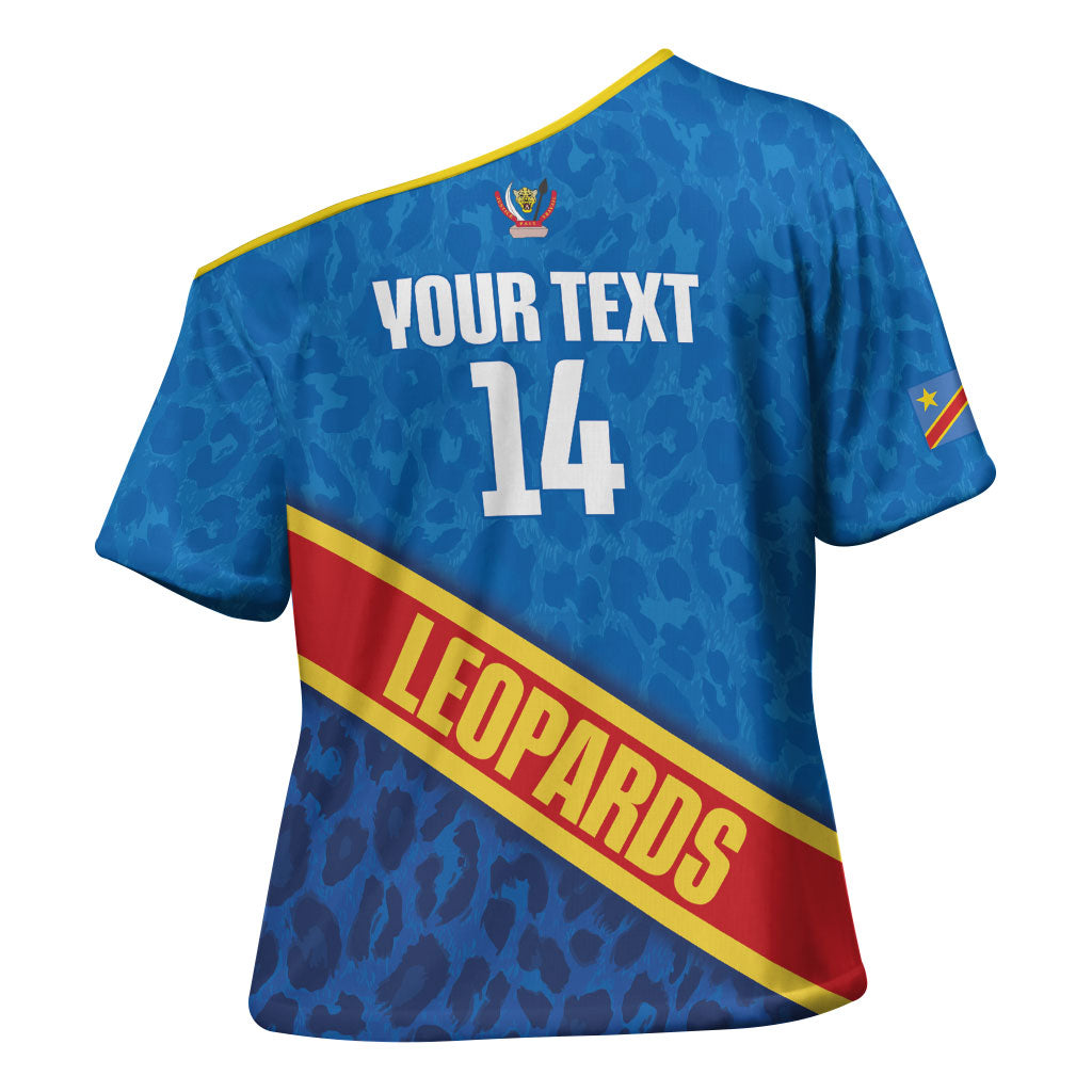 DR Congo Basketball Custom Cross Shoulder Shirt 2026 Go Leopards