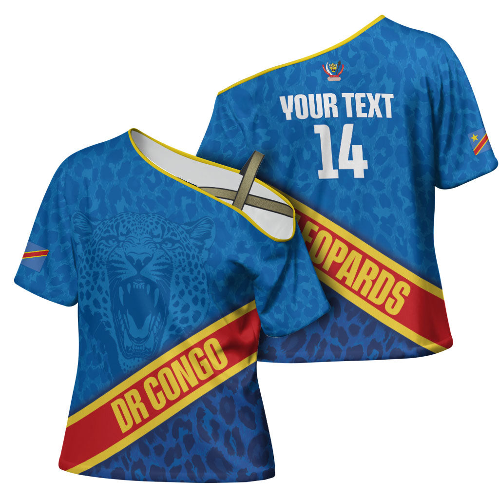 DR Congo Basketball Custom Cross Shoulder Shirt 2026 Go Leopards
