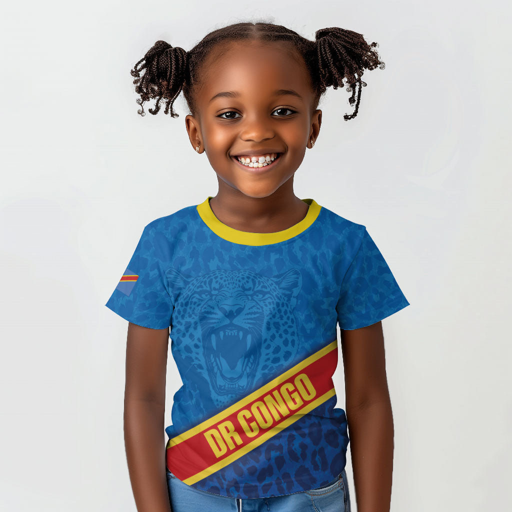 DR Congo Basketball Custom Kid T shirt 2026 Go Leopards