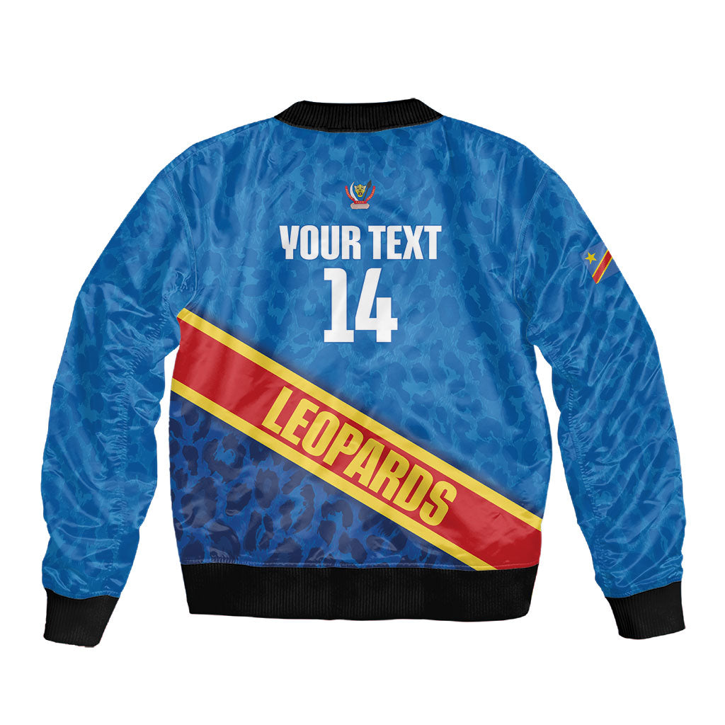 DR Congo Basketball Custom Sleeve Zip Bomber Jacket 2026 Go Leopards