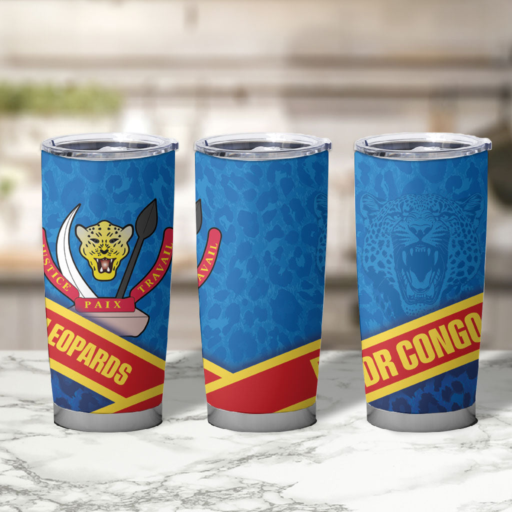 DR Congo Basketball Tumbler Cup 2026 Go Leopards