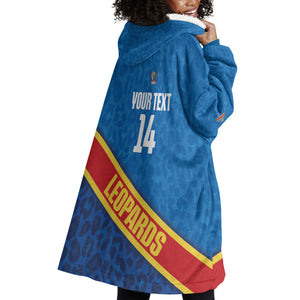 DR Congo Basketball Custom Wearable Blanket Hoodie 2026 Go Leopards