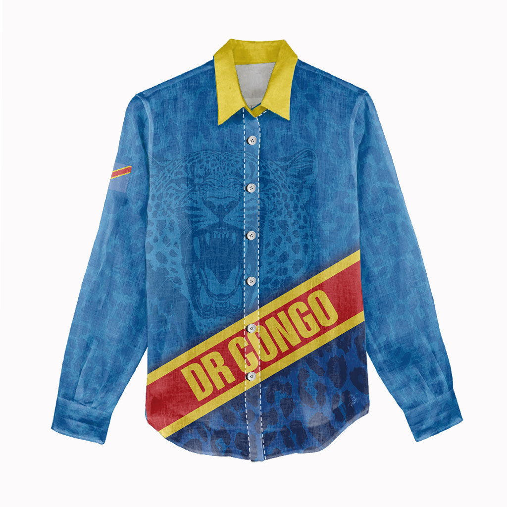 DR Congo Basketball Custom Women Casual Shirt 2026 Go Leopards