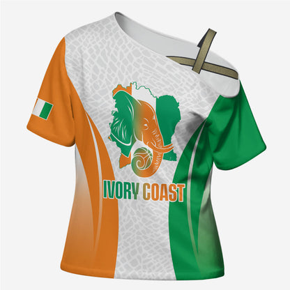 Ivory Coast Basketball Custom Cross Shoulder Shirt 2026 Allez Les Elephants