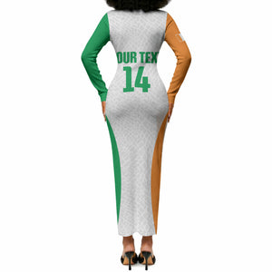 Ivory Coast Basketball Custom Long Sleeve Bodycon Dress 2026 Allez Les Elephants