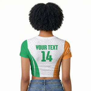 Ivory Coast Basketball Custom Raglan Cropped T shirt 2026 Allez Les Elephants