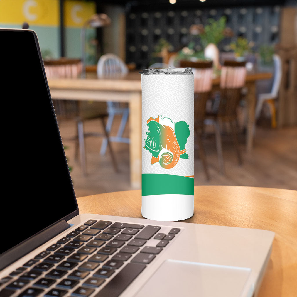 Ivory Coast Basketball Custom Skinny Tumbler 2026 Allez Les Elephants
