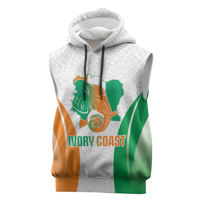 Ivory Coast Basketball Custom Sleeveless Hoodie 2026 Allez Les Elephants