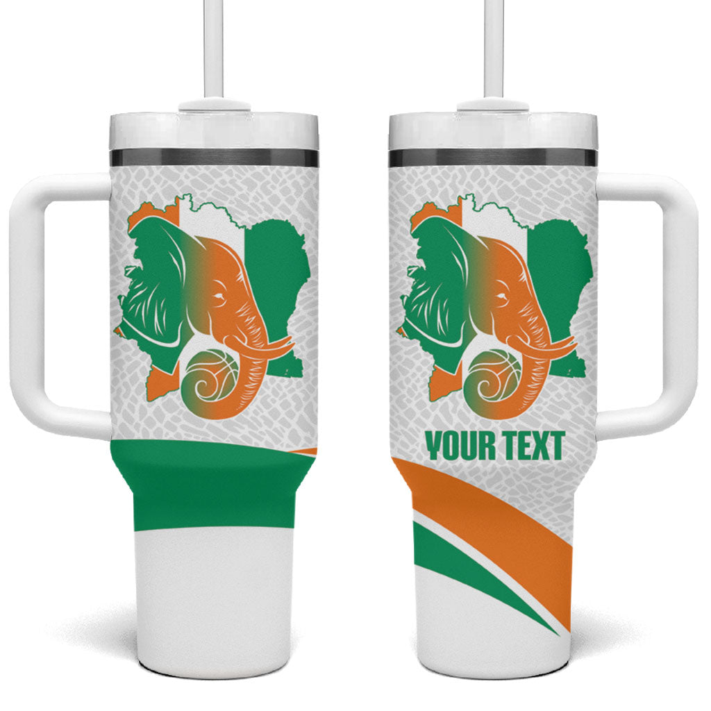 Ivory Coast Basketball Custom Tumbler With Handle 2026 Allez Les Elephants
