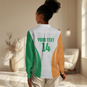 Ivory Coast Basketball Custom Women Casual Shirt 2026 Allez Les Elephants