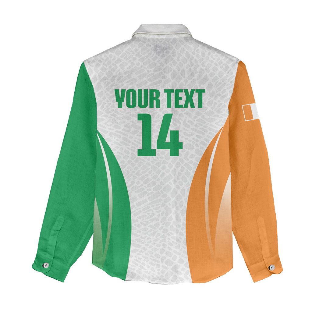 Ivory Coast Basketball Custom Women Casual Shirt 2026 Allez Les Elephants