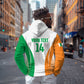Ivory Coast Basketball Custom Zip Hoodie 2026 Allez Les Elephants