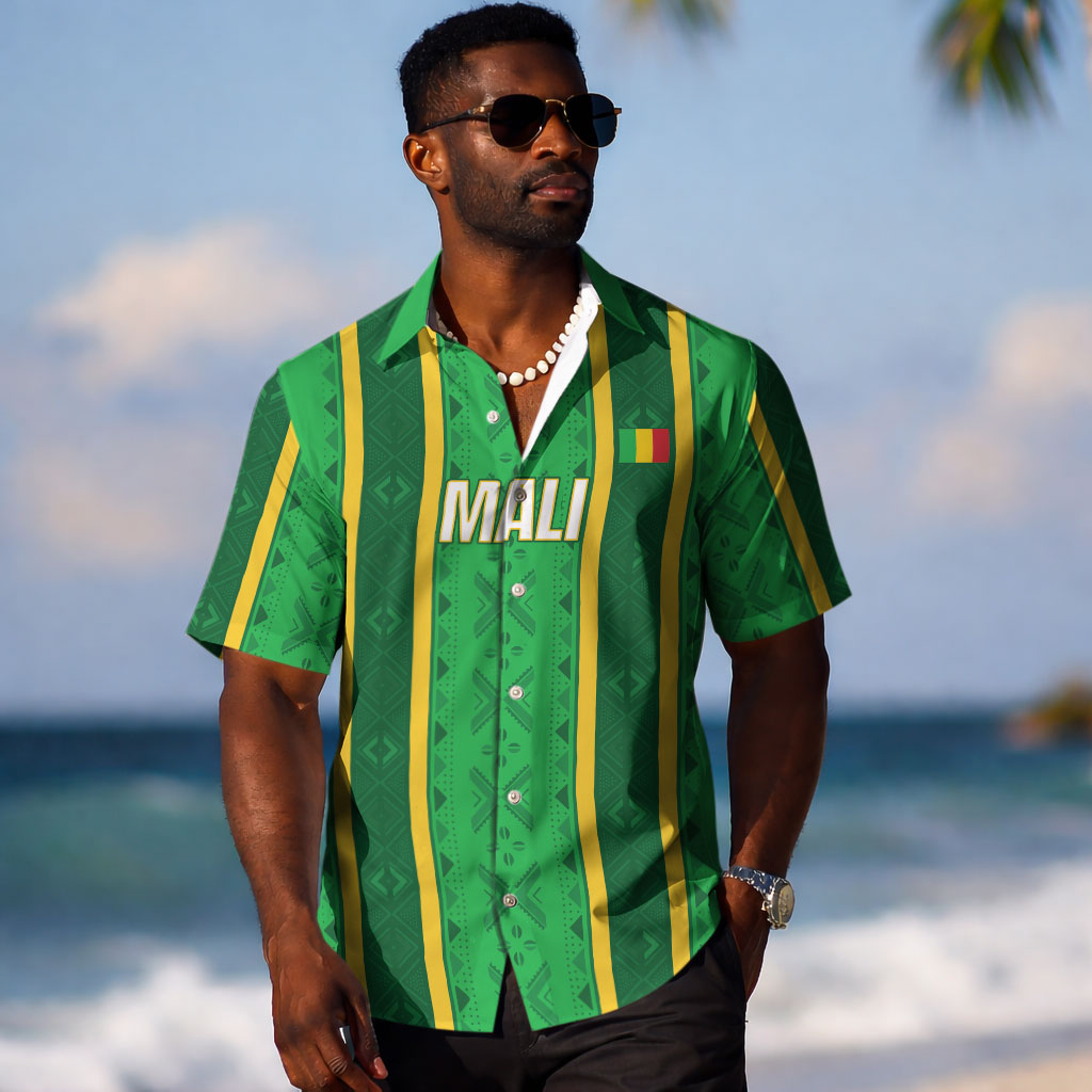 Mali Basketball Custom Hawaiian Shirt Mud Cloth Bogolan Pattern