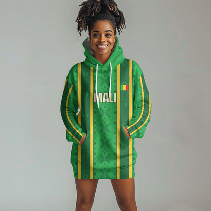 Mali Basketball Custom Hoodie Dress Mud Cloth Bogolan Pattern