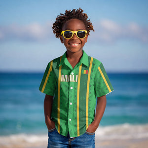 Mali Basketball Custom Kid Hawaiian Shirt Mud Cloth Bogolan Pattern