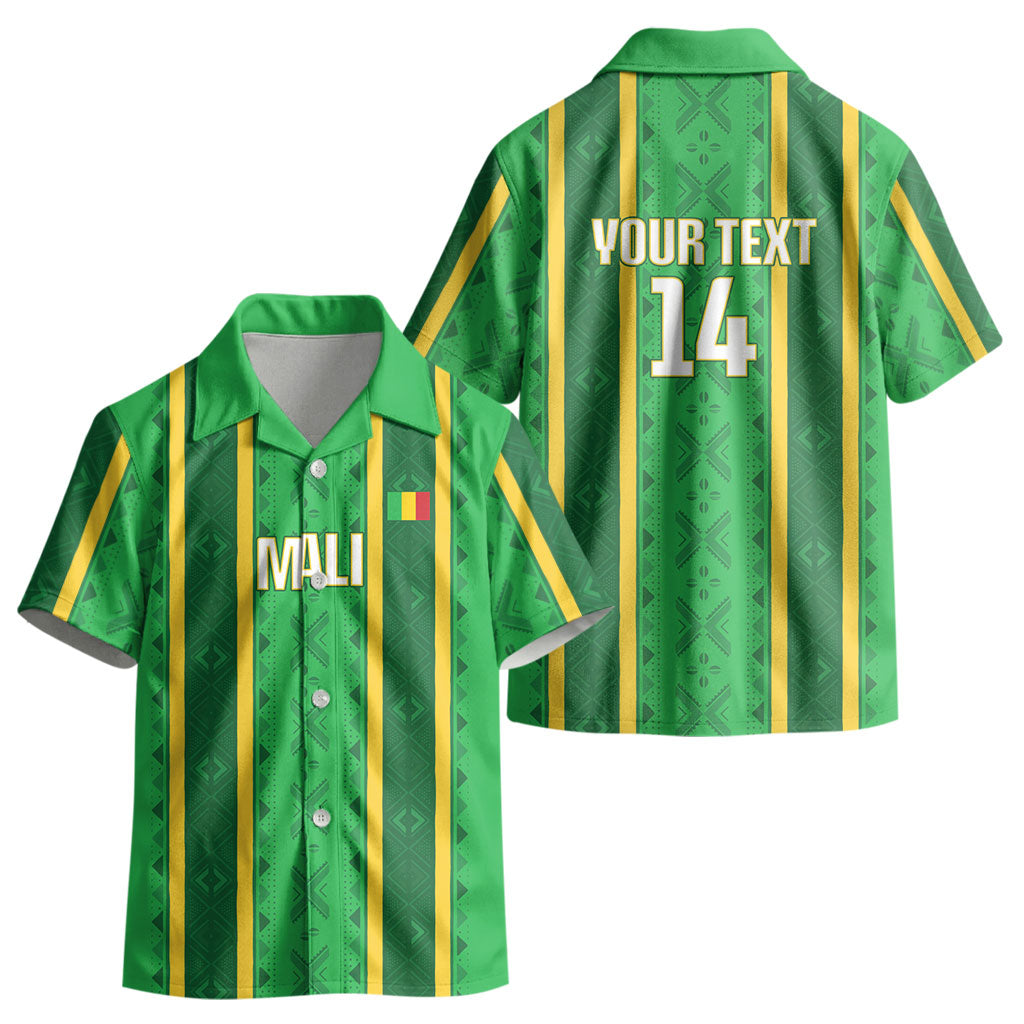 Mali Basketball Custom Kid Hawaiian Shirt Mud Cloth Bogolan Pattern