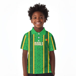Mali Basketball Custom Kid Polo Shirt Mud Cloth Bogolan Pattern