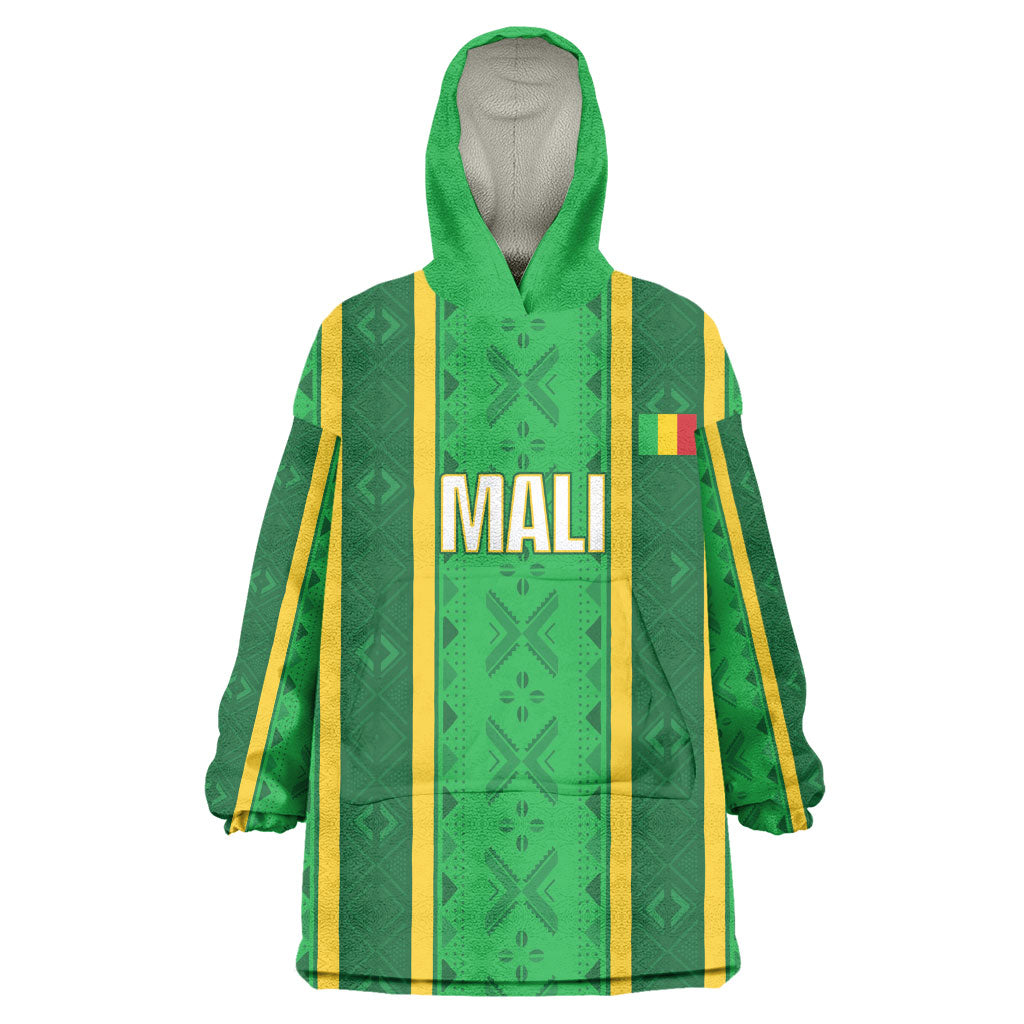 Mali Basketball Custom Kid Wearable Blanket Hoodie Mud Cloth Bogolan Pattern