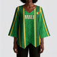 Mali Basketball Custom Kimono Sleeve Blouse Mud Cloth Bogolan Pattern
