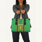 Mali Basketball Custom Leather Bag Mud Cloth Bogolan Pattern