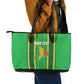Mali Basketball Custom Leather Tote Bag Mud Cloth Bogolan Pattern