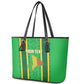Mali Basketball Custom Leather Tote Bag Mud Cloth Bogolan Pattern