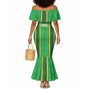 Mali Basketball Custom Mermaid Dress Mud Cloth Bogolan Pattern