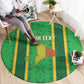Mali Basketball Custom Round Carpet Mud Cloth Bogolan Pattern