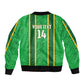 Mali Basketball Custom Sleeve Zip Bomber Jacket Mud Cloth Bogolan Pattern