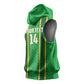 Mali Basketball Custom Sleeveless Hoodie Mud Cloth Bogolan Pattern