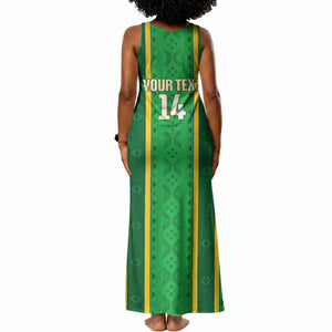 Mali Basketball Custom Tank Maxi Dress Mud Cloth Bogolan Pattern