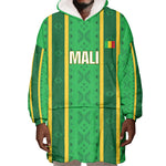 Mali Basketball Custom Wearable Blanket Hoodie Mud Cloth Bogolan Pattern