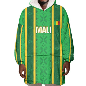 Mali Basketball Custom Wearable Blanket Hoodie Mud Cloth Bogolan Pattern