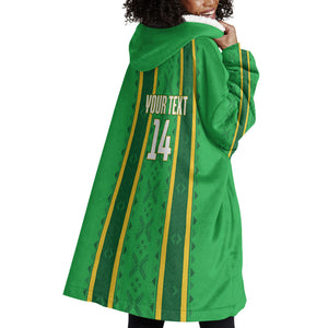 Mali Basketball Custom Wearable Blanket Hoodie Mud Cloth Bogolan Pattern