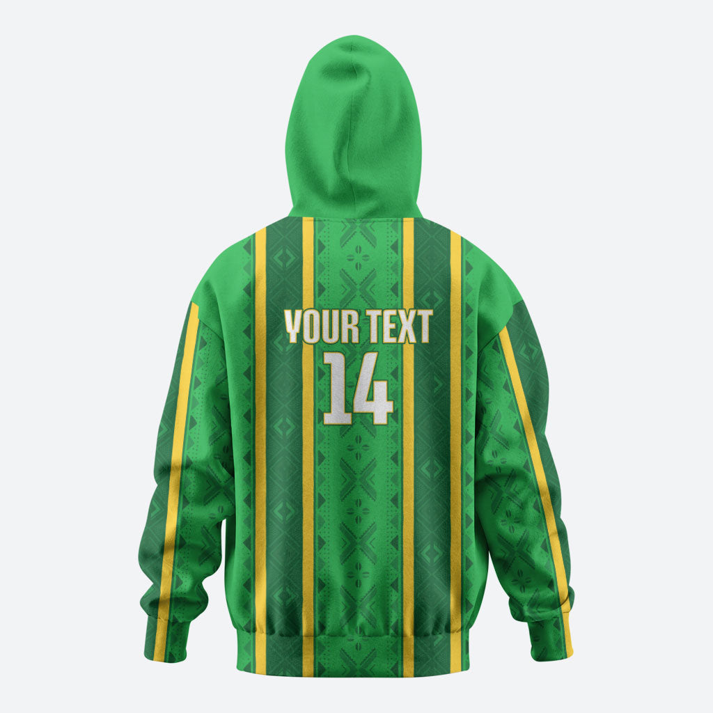 Mali Basketball Custom Zip Hoodie Mud Cloth Bogolan Pattern