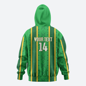 Mali Basketball Custom Zip Hoodie Mud Cloth Bogolan Pattern