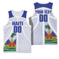 Haiti Basketball Custom Basketball Jersey Ayiti Coat Of Arms White Sporty Style
