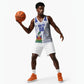 Haiti Basketball Custom Basketball Jersey Ayiti Coat Of Arms White Sporty Style