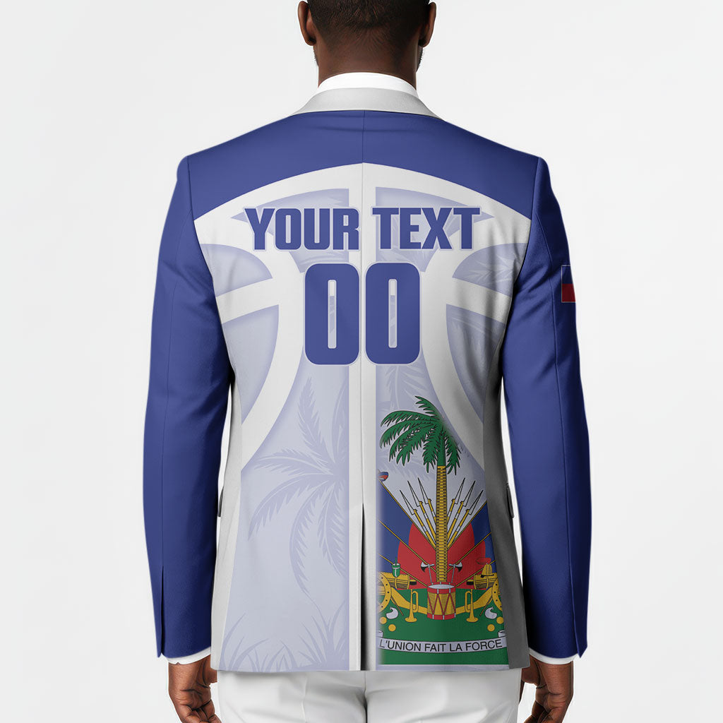 Haiti Basketball Custom Blazer Ayiti Coat Of Arms White Sporty Style