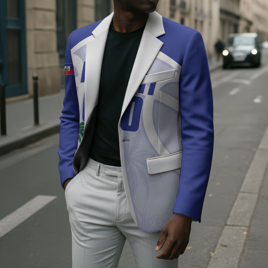Haiti Basketball Custom Blazer Ayiti Coat Of Arms White Sporty Style