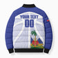 Haiti Basketball Custom Bomber Puffer Jacket Ayiti Coat Of Arms White Sporty Style