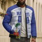 Haiti Basketball Custom Bomber Puffer Jacket Ayiti Coat Of Arms White Sporty Style
