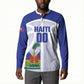 Haiti Basketball Custom Button Sweatshirt Ayiti Coat Of Arms White Sporty Style