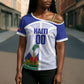 Haiti Basketball Custom Cross Shoulder Shirt Ayiti Coat Of Arms White Sporty Style