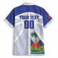 Haiti Basketball Custom Hawaiian Shirt Ayiti Coat Of Arms White Sporty Style